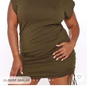 Fashion Nova Not Today Olive Mini Dress 1X NWT